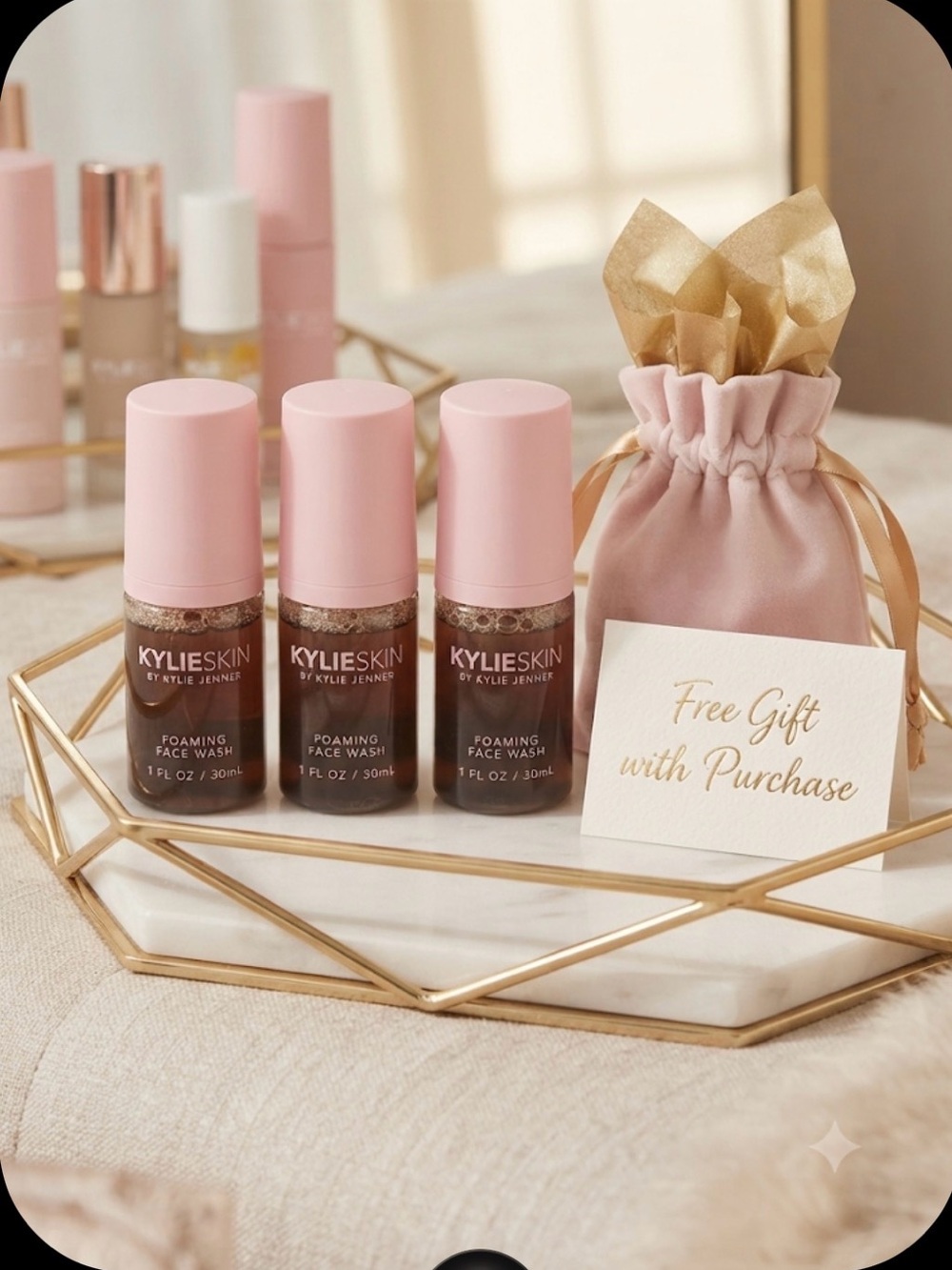 KylieSkin Pink Foaming Face Wash (Women Skincare Cleanser)
